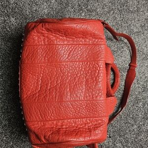 Alexander Wang Bright Red Pebbled Leather Handbag